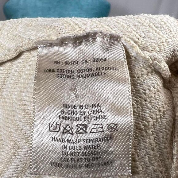 Anthropologie Rosie Neira 100% Cotton Cream Chevron Knit Jacket - Picture 8 of 8